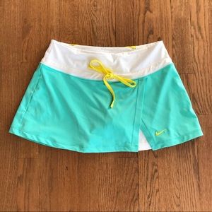 Teal and White Nike Tennis Skirt
